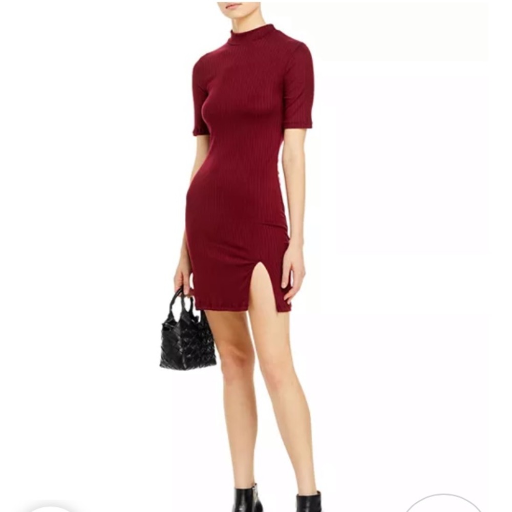 AQUA Ribbed BodyCon dress